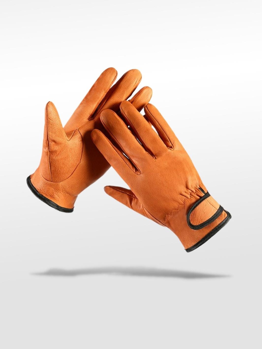 Gant De Travail Cuir Orange / Standard