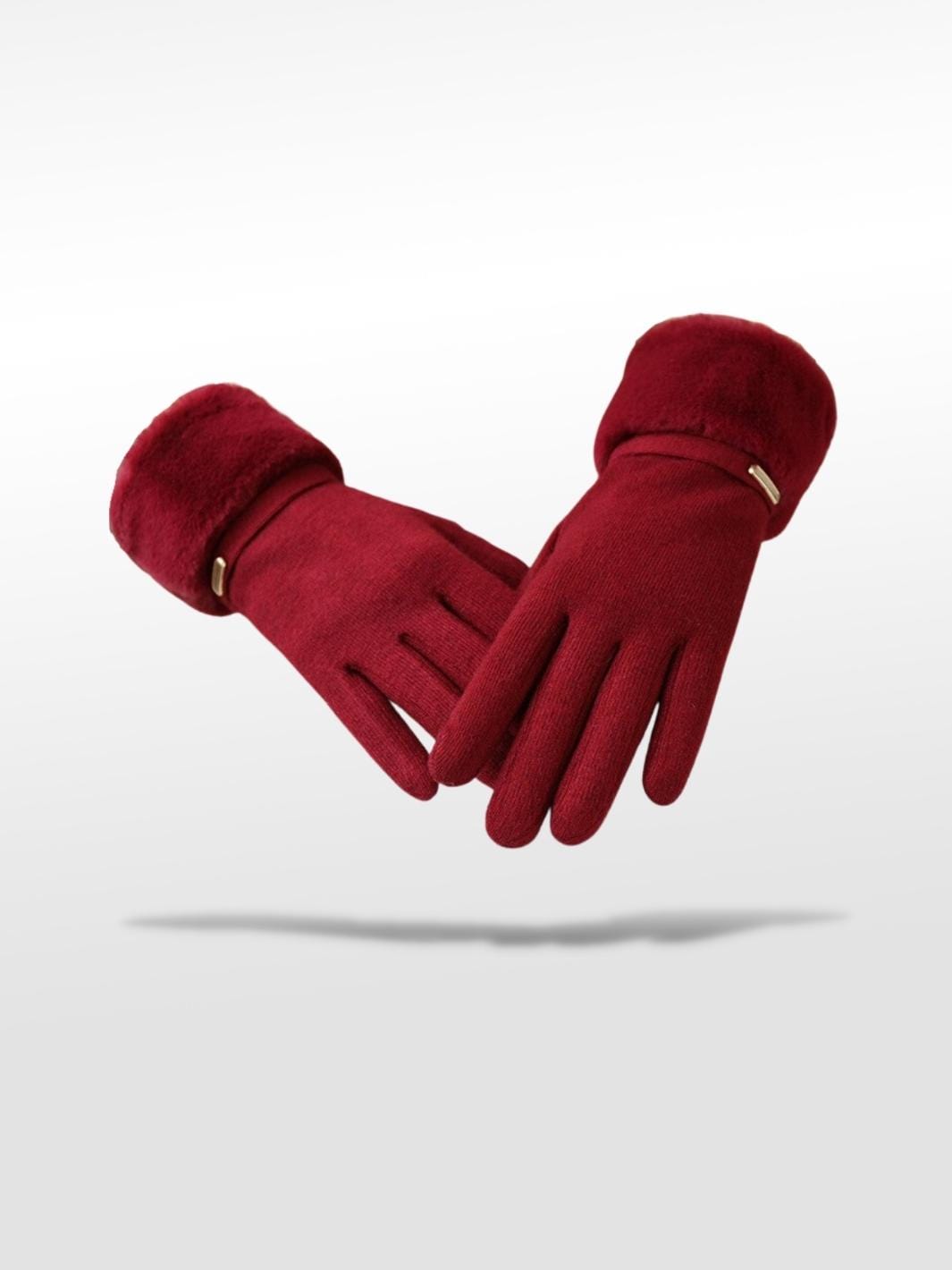 Gant Femme Chaud Tactile Rouge / Standard
