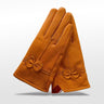 Gants Cuir Orange Femme Orange / Standard