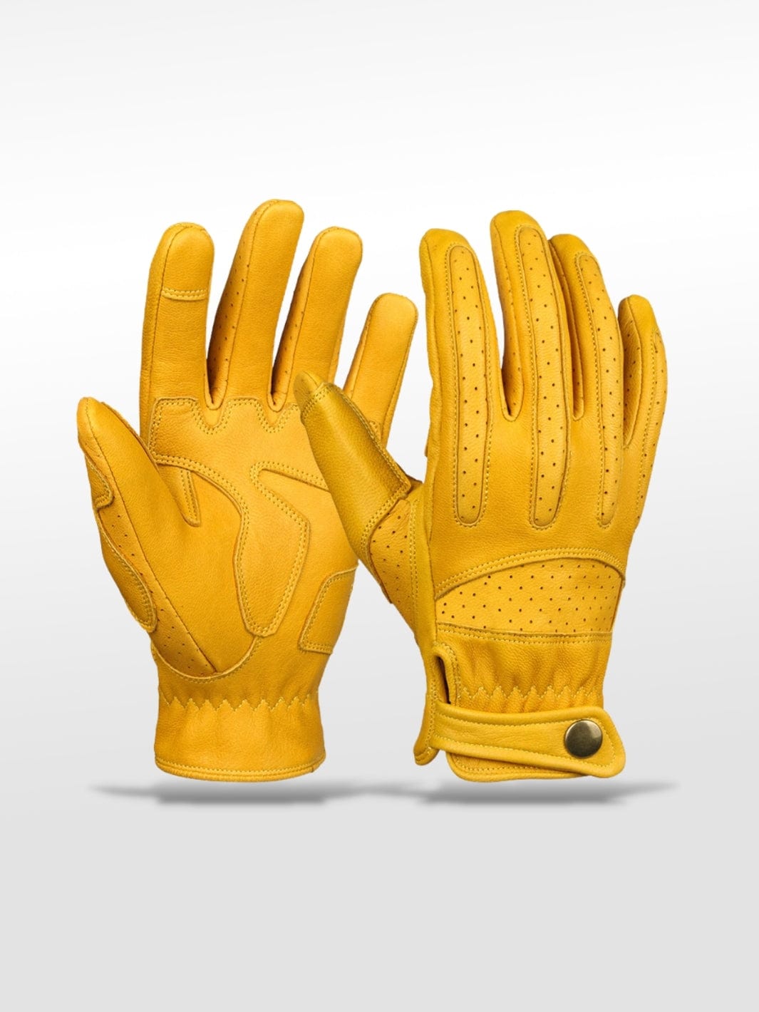 Gants De Moto Cuir Jaune / S