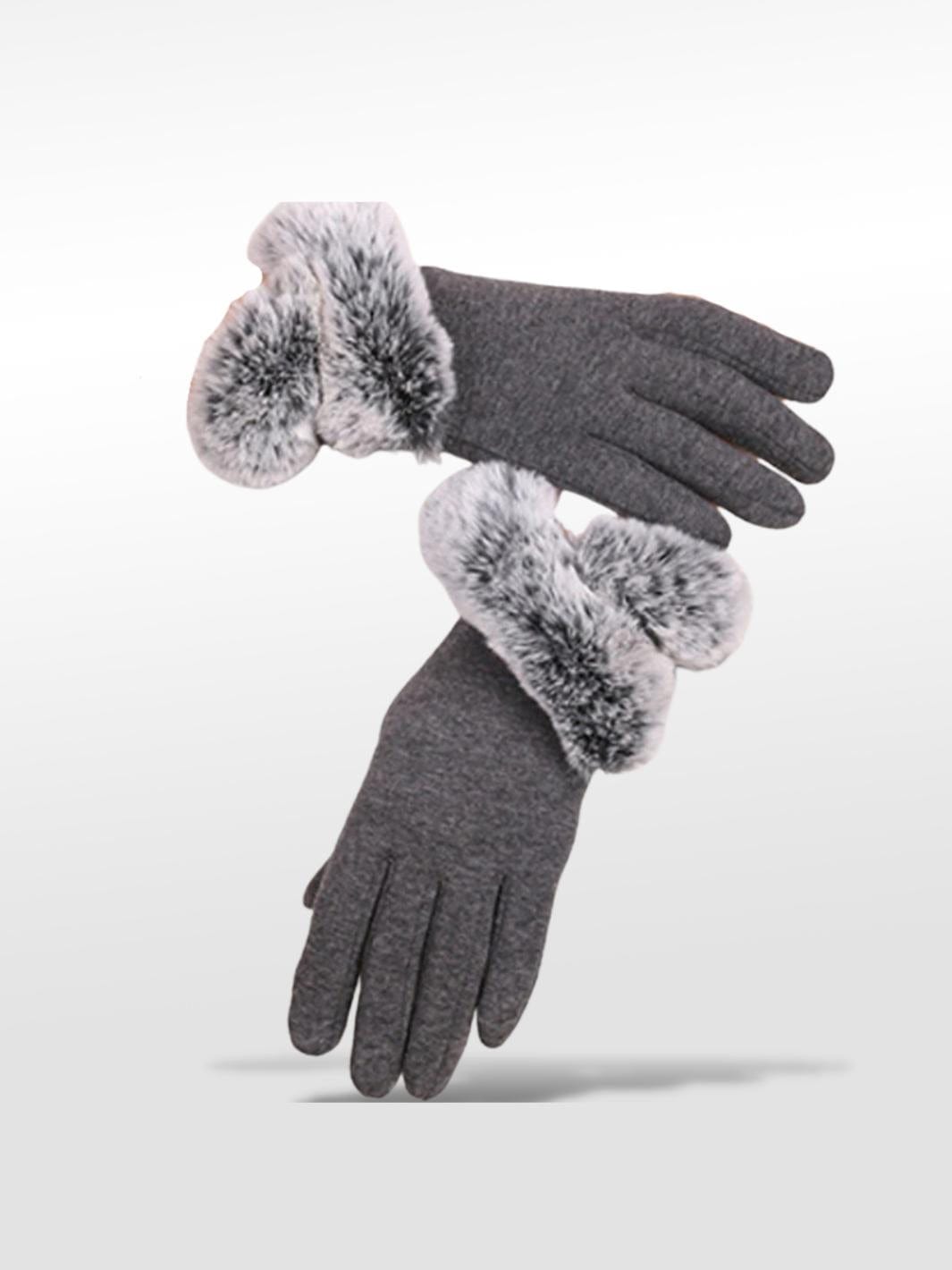 Gants Femme Hiver Chaud Gris / Standard