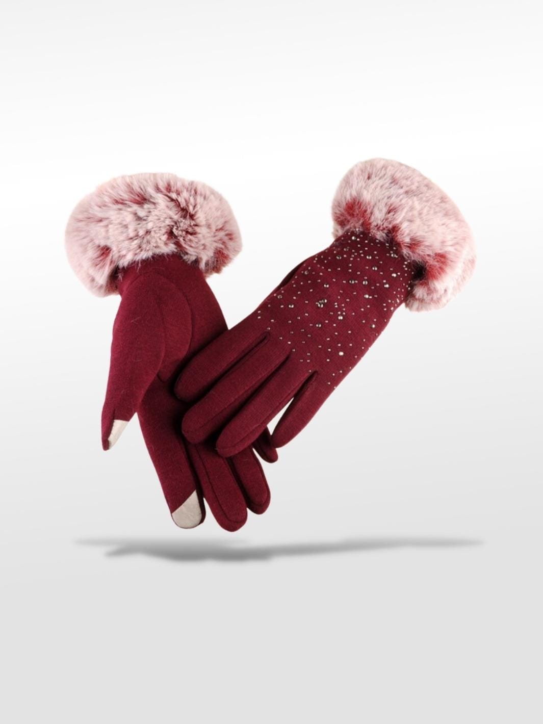 Gants Femme Hiver Tactiles Rouge / Standard