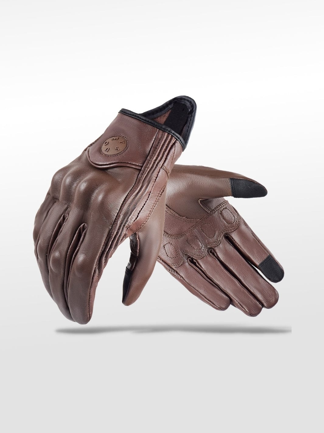 Gants Moto Cuir Femme Marron / xs