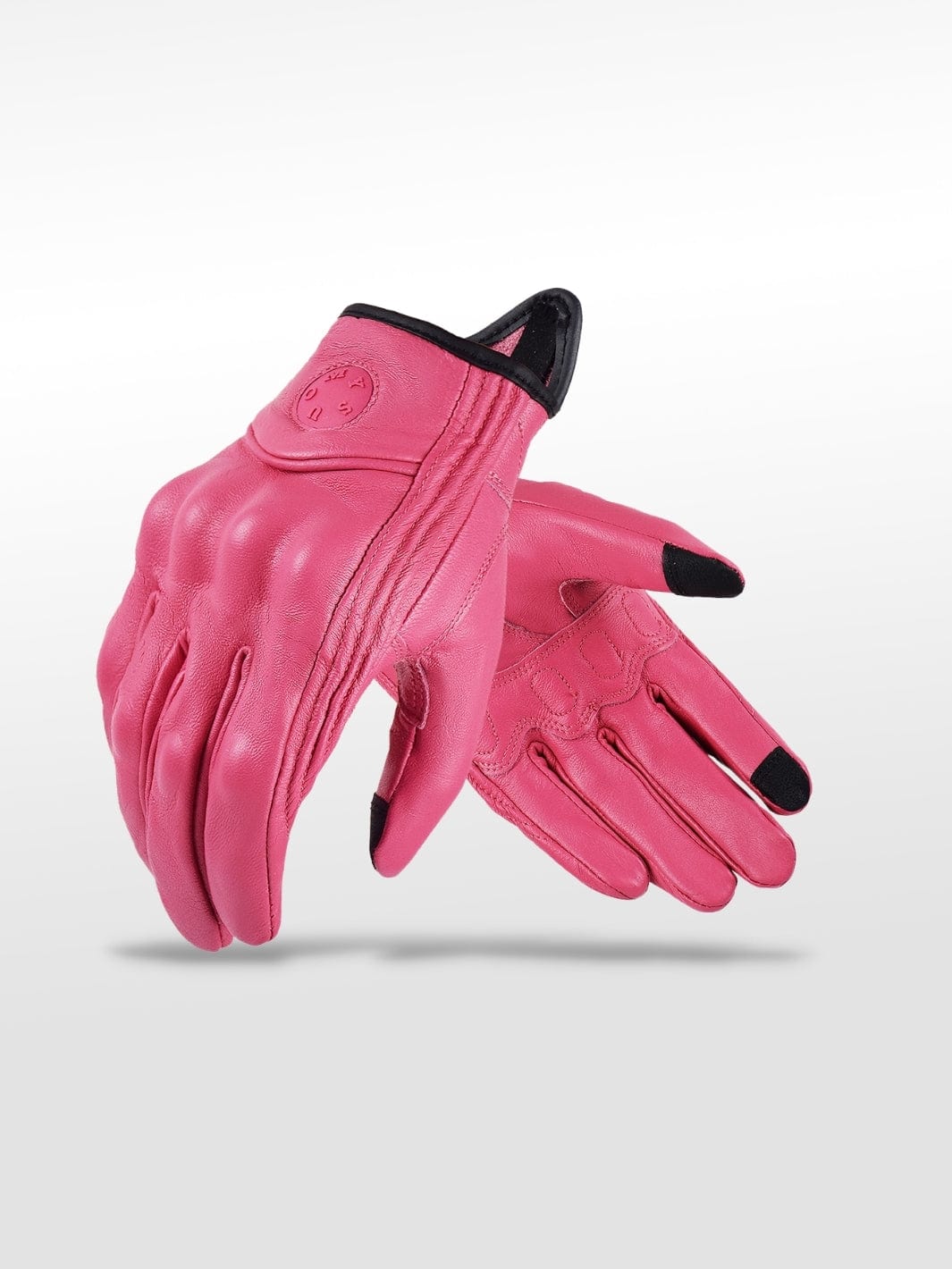 Gants Moto Cuir Femme Rose / xs