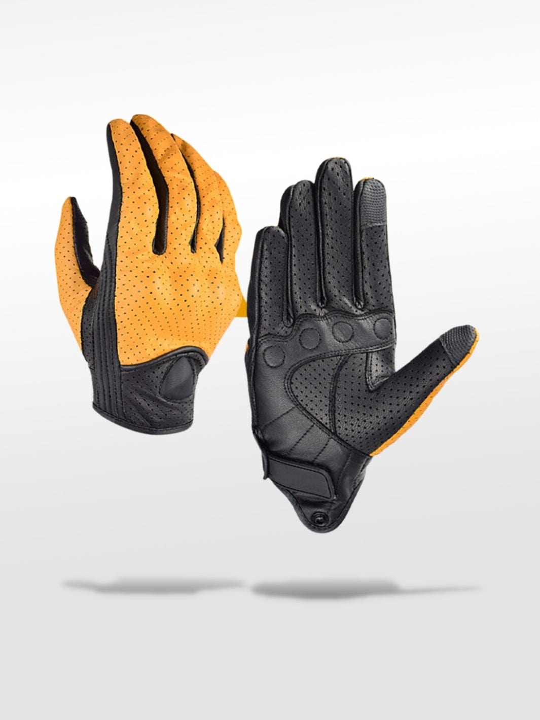 Gants Moto Cuir Jaune Jaune / M