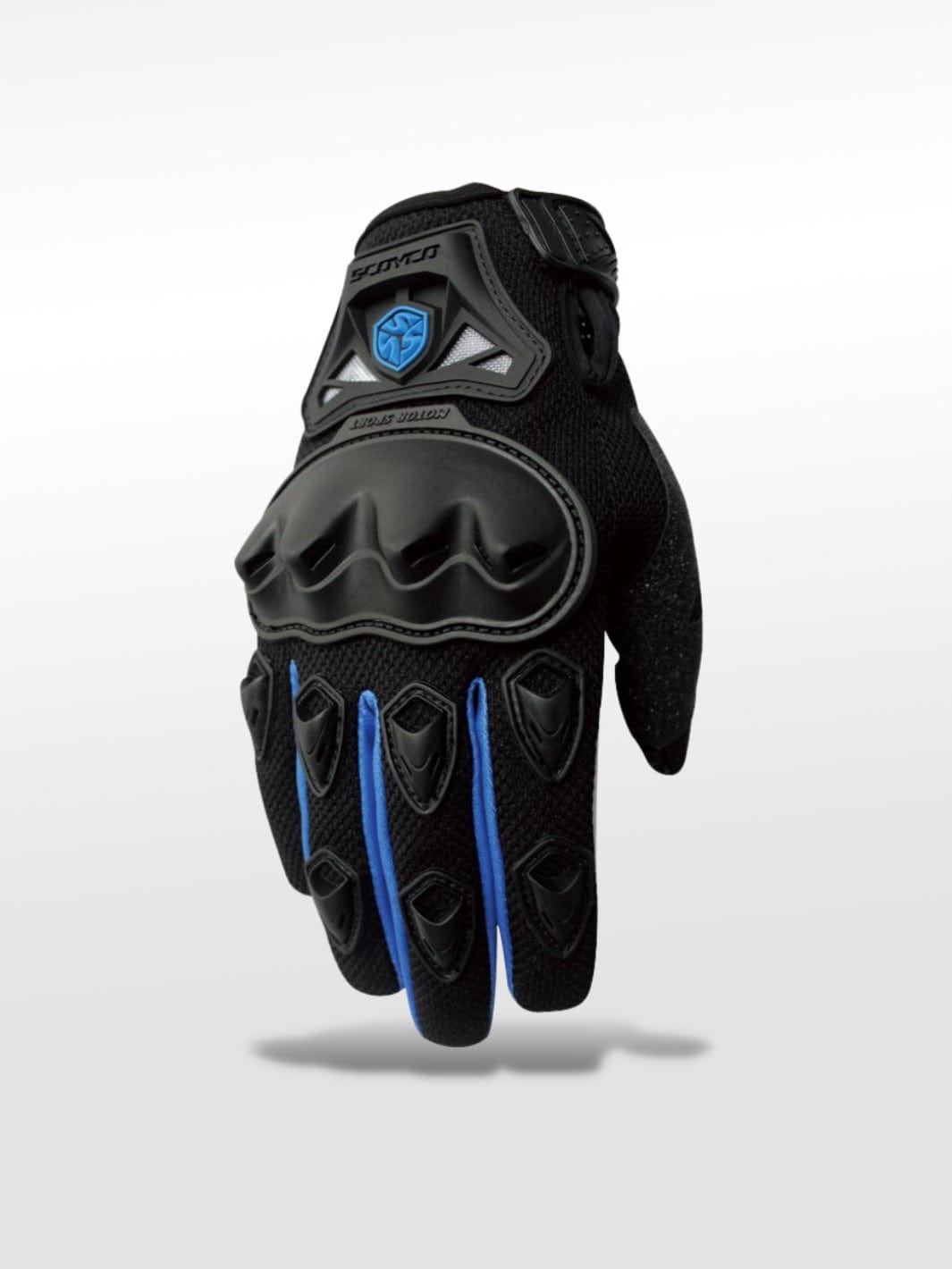 Gants Motocross Coque Noir-Blue / M