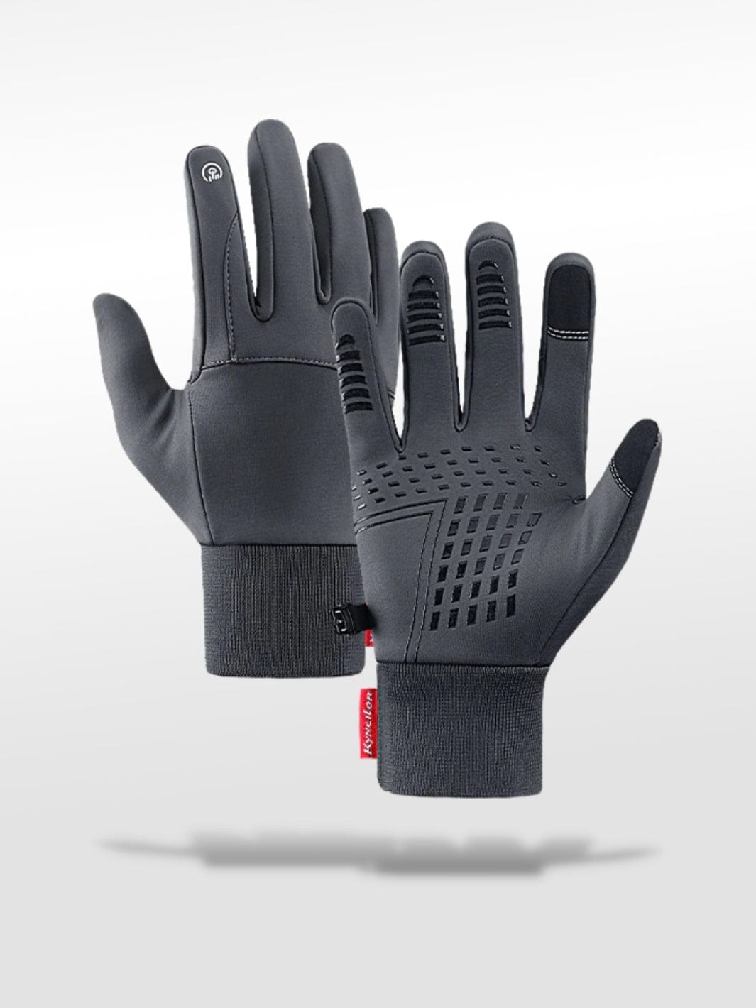 Gants Vélo Hiver Gris / M